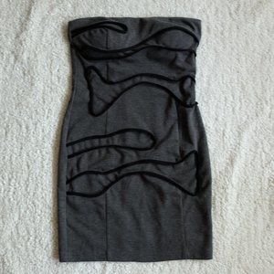 Ark & Co Grey Strapless Dress